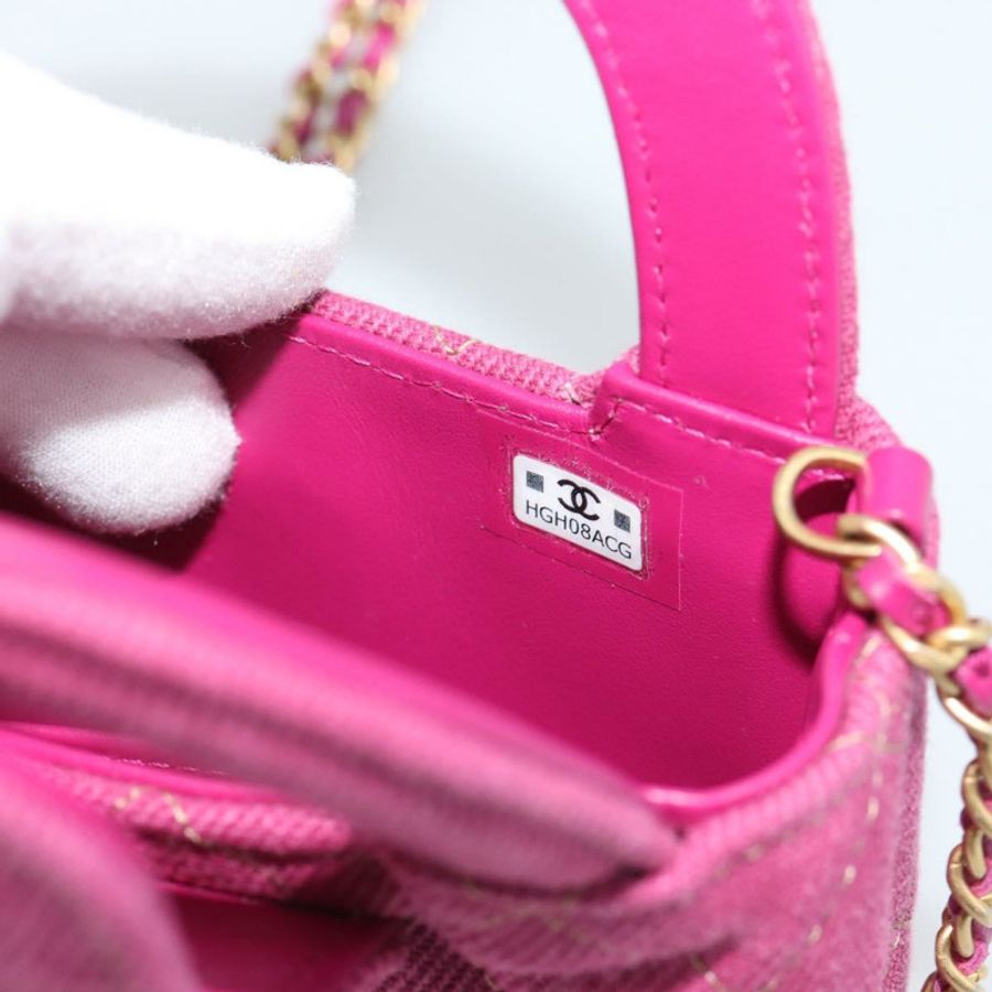 【日本直送】香奈兒 (CHANEL) Matelasse Chain Shoulder Pouch Canvas 2way Pink Gold CC Auth 195334V-19