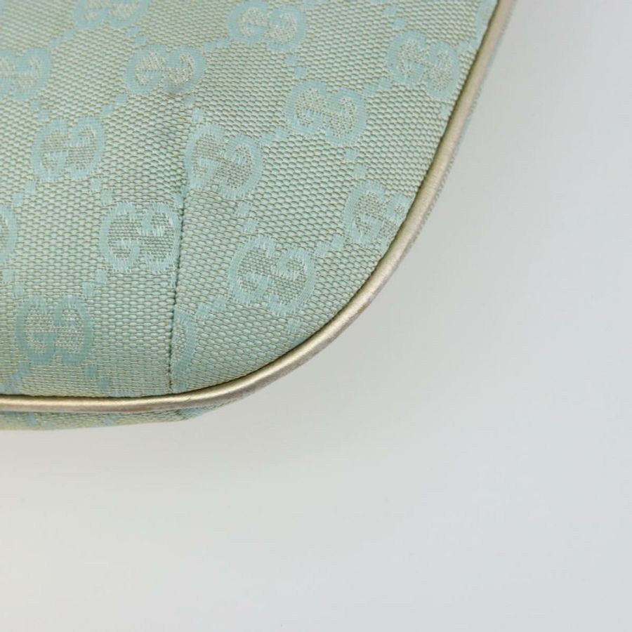 【日本直送】GUCCI GG帆布肩背包 淺藍色 金色 005 0813 正品 195610A-11