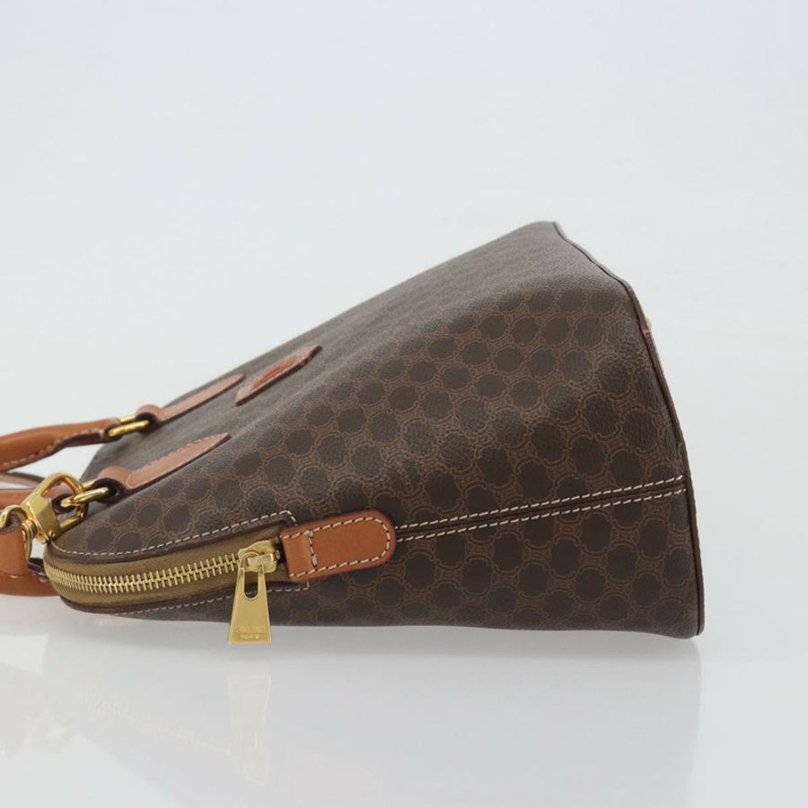【日本直送】CELINE Macadam 手提包 PVC 皮革 兩用棕色金色 Auth 194929V-4