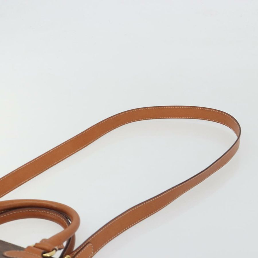【日本直送】CELINE Macadam 手提包 PVC 皮革 兩用棕色金色 Auth 194929V-9