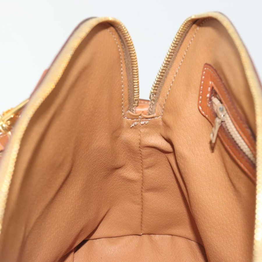 【日本直送】CELINE Macadam 手提包 PVC 皮革 兩用棕色金色 Auth 194929V-20