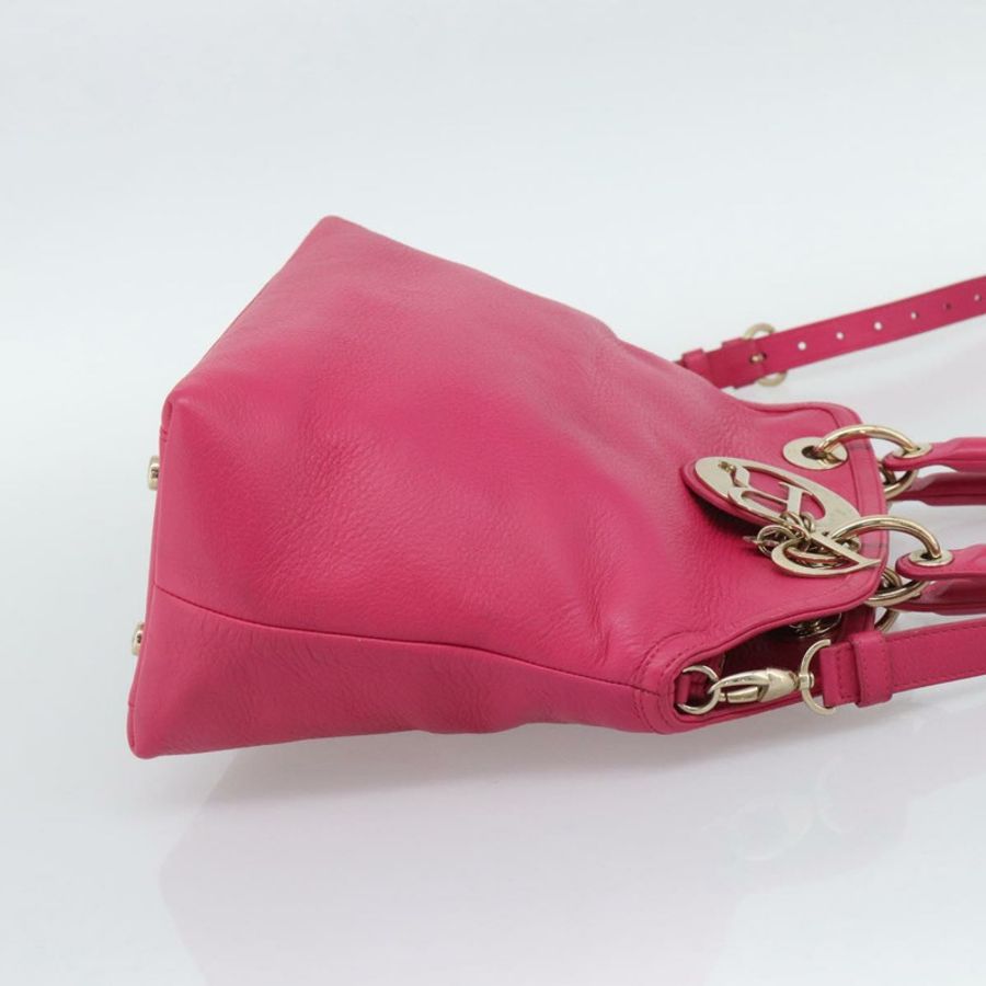 【日本直送】Christian Dior Diorissimo 手提包 皮革 2way 粉金配色 正品 bs36402V-3