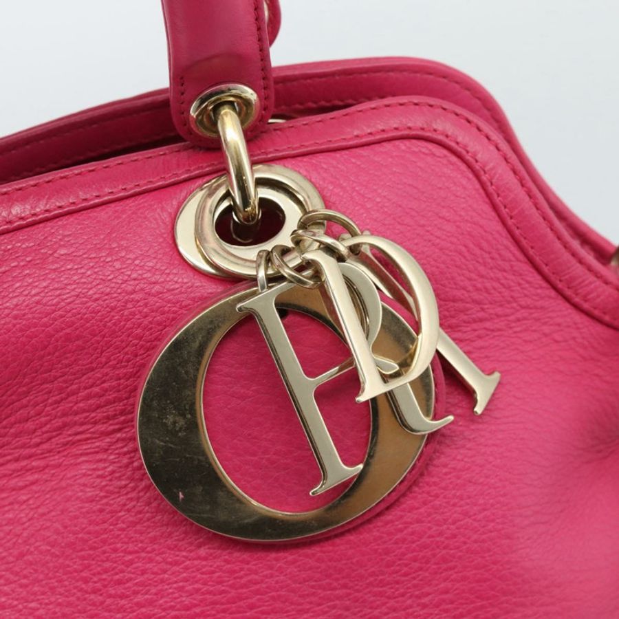 【日本直送】Christian Dior Diorissimo 手提包 皮革 2way 粉金配色 正品 bs36402V-18