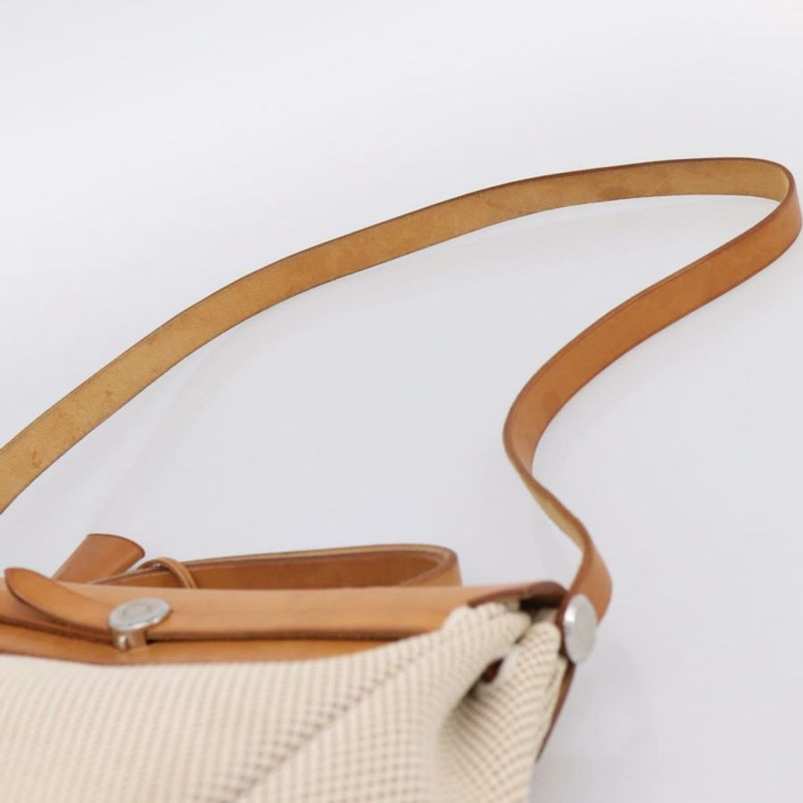 【日本直送】愛馬仕 Herbag Ad PM 雙肩包帆布皮革米色銀色正品 ka5642V-9