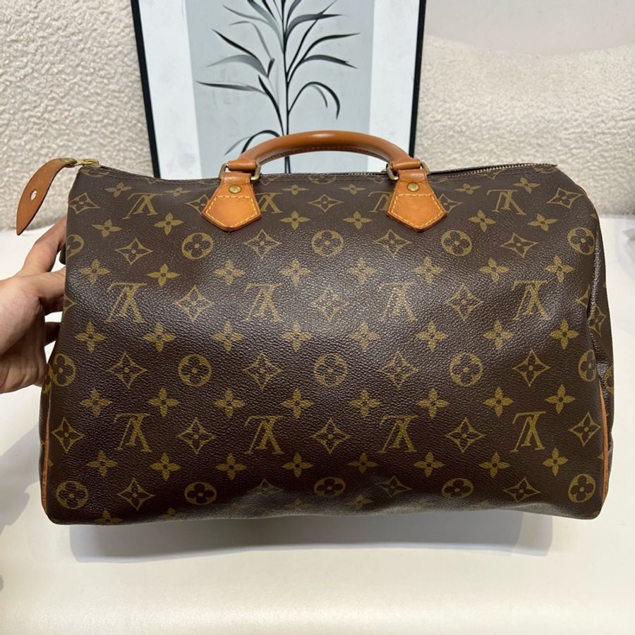 Lv路易威登 spdeey35 老花滿印波斯頓手提包-5