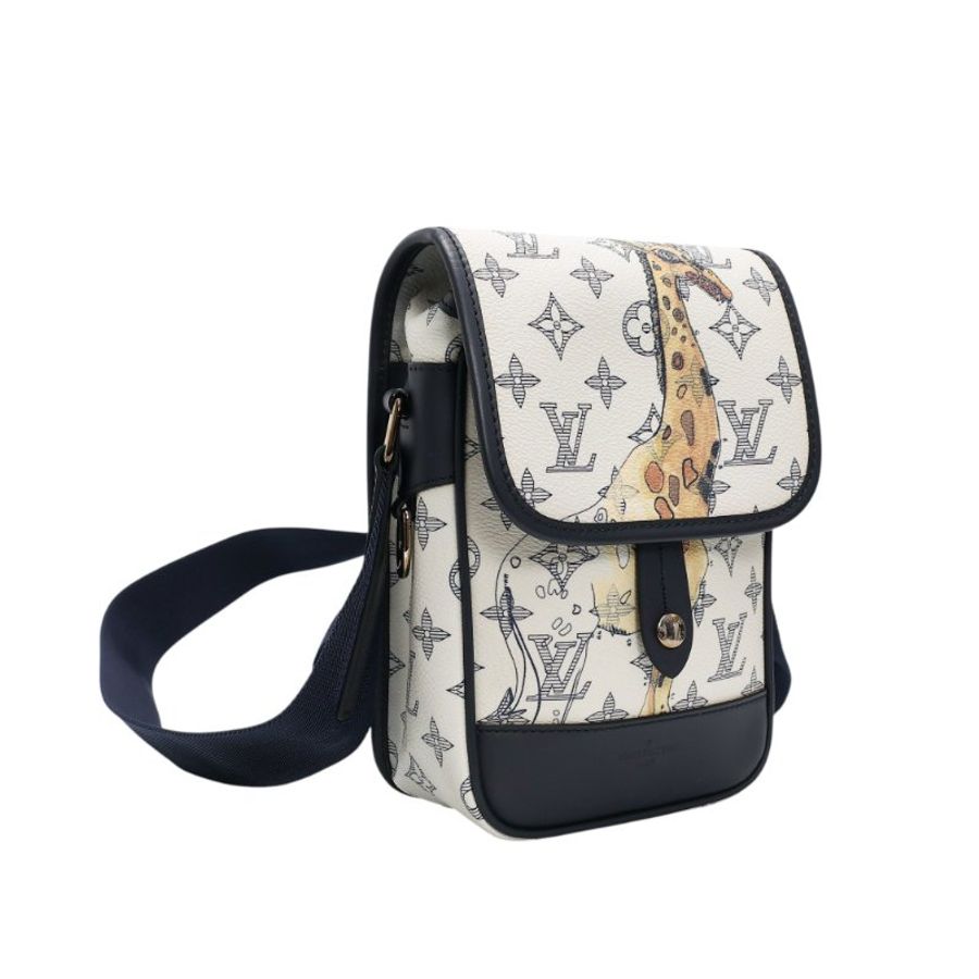 不議價 【全新 未使用品】 LOUIS VUITTON X The Chapman Brothers 長頸鹿郵差包-1