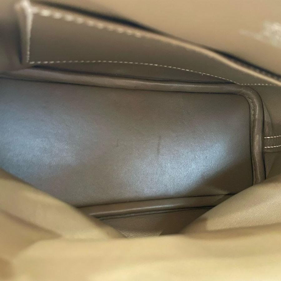 愛馬仕/Hermes mini bolide保齡球手提包斜挎包 大象灰銀扣 ec皮-5