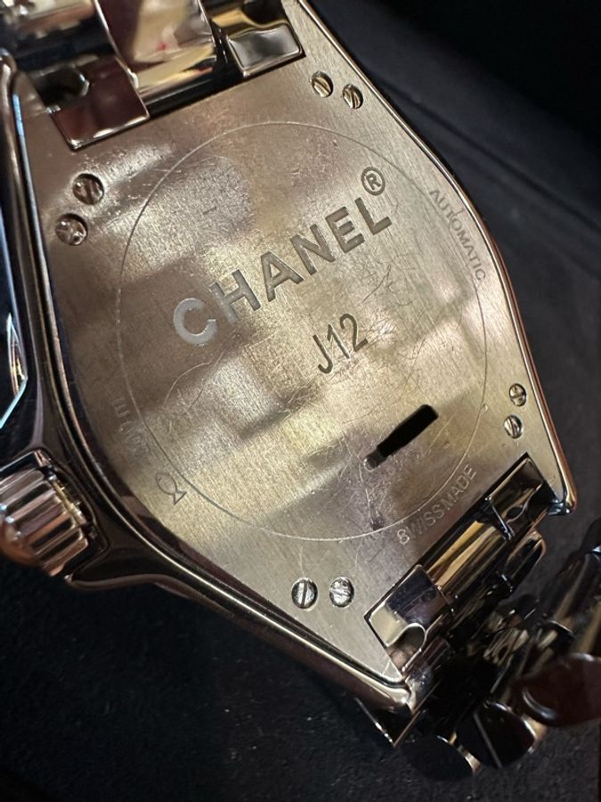 真品CHANEL 香奈兒 經典J12 H2934 Titanium Ceramic 鈦陶瓷 41mm大錶徑 自動上鏈機械腕錶-4