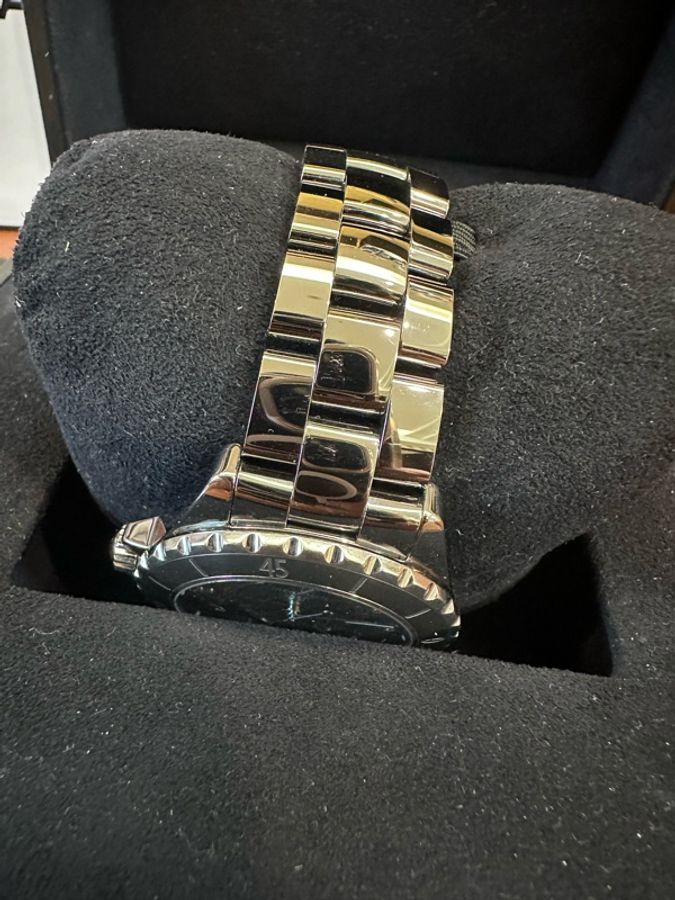 真品CHANEL 香奈兒 經典J12 H2934 Titanium Ceramic 鈦陶瓷 41mm大錶徑 自動上鏈機械腕錶-9