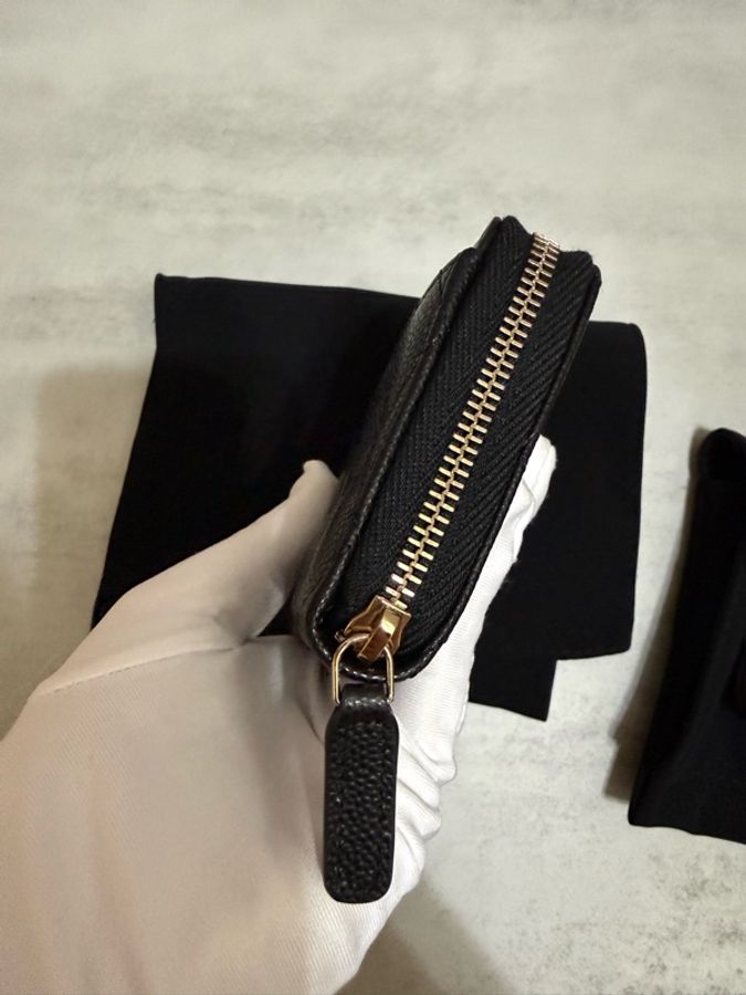 💖Chanel ㄇ字 加大 拉鍊 零錢包 卡包💖 全新全配 黑色-2