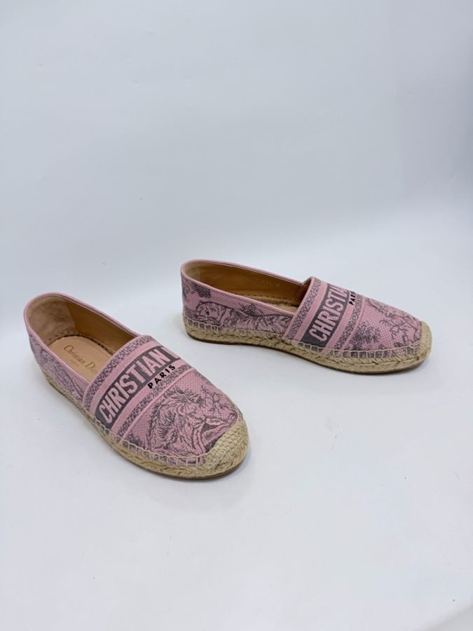 Dior 粉刺繡老虎漁夫平底鞋 37.5號-6