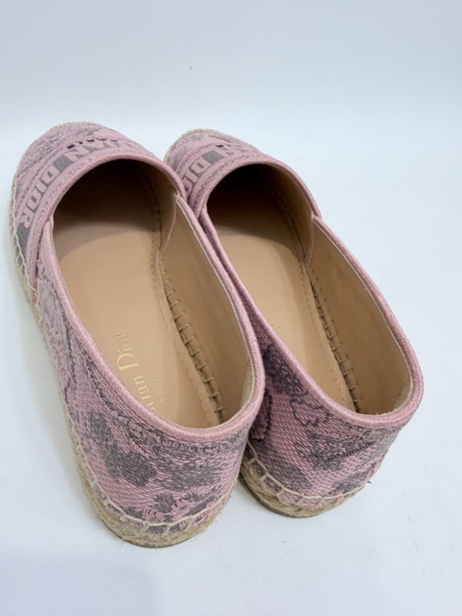Dior 粉刺繡老虎漁夫平底鞋 37.5號-13