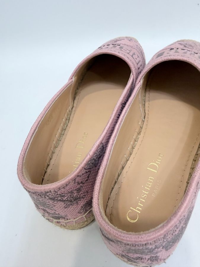 Dior 粉刺繡老虎漁夫平底鞋 37.5號-14