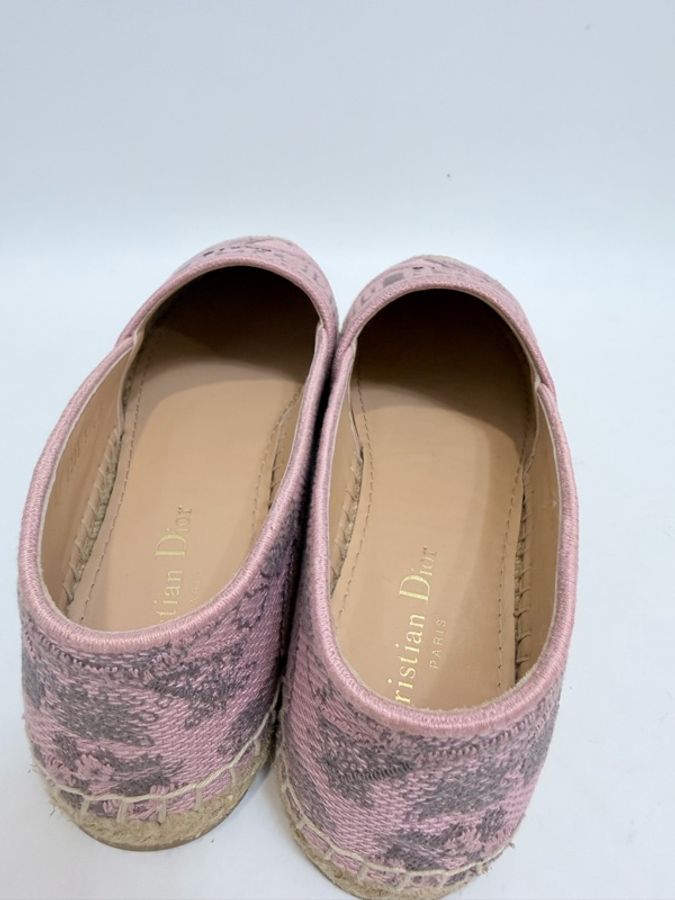 Dior 粉刺繡老虎漁夫平底鞋 37.5號-15
