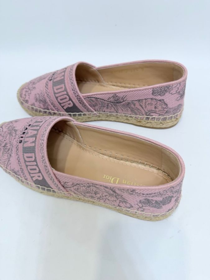 Dior 粉刺繡老虎漁夫平底鞋 37.5號-16