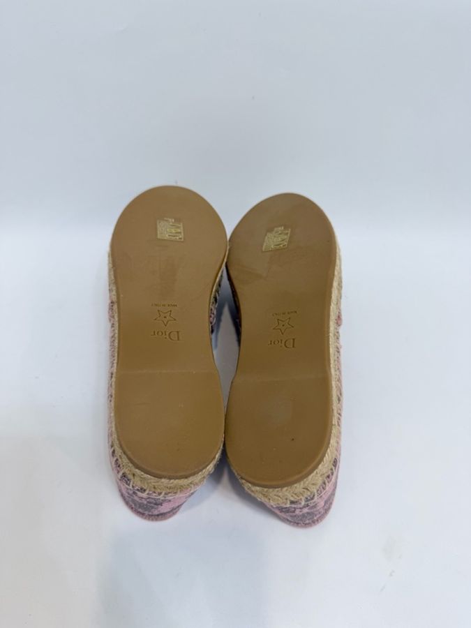 Dior 粉刺繡老虎漁夫平底鞋 37.5號-20