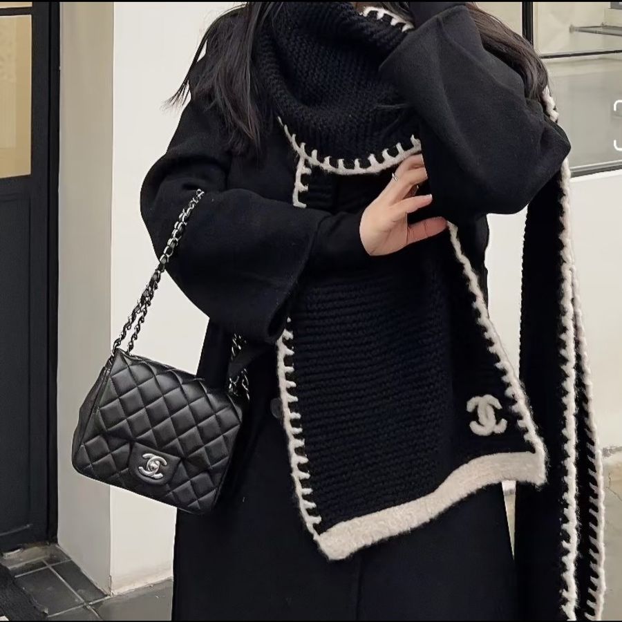 Chanel香奈兒 黑銀CF方胖子鏈條包 98新✨️-1