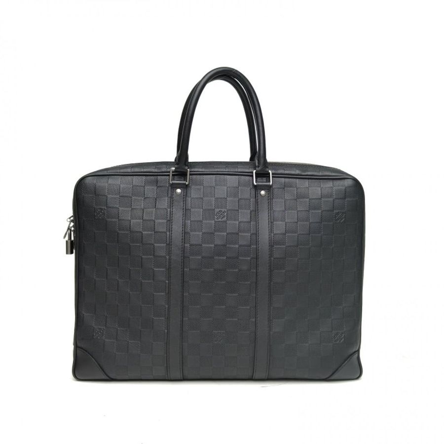 LOUIS VUITTON PORTE-DOCUMENTSVOYAGE公事包中號黑色肩背包-2