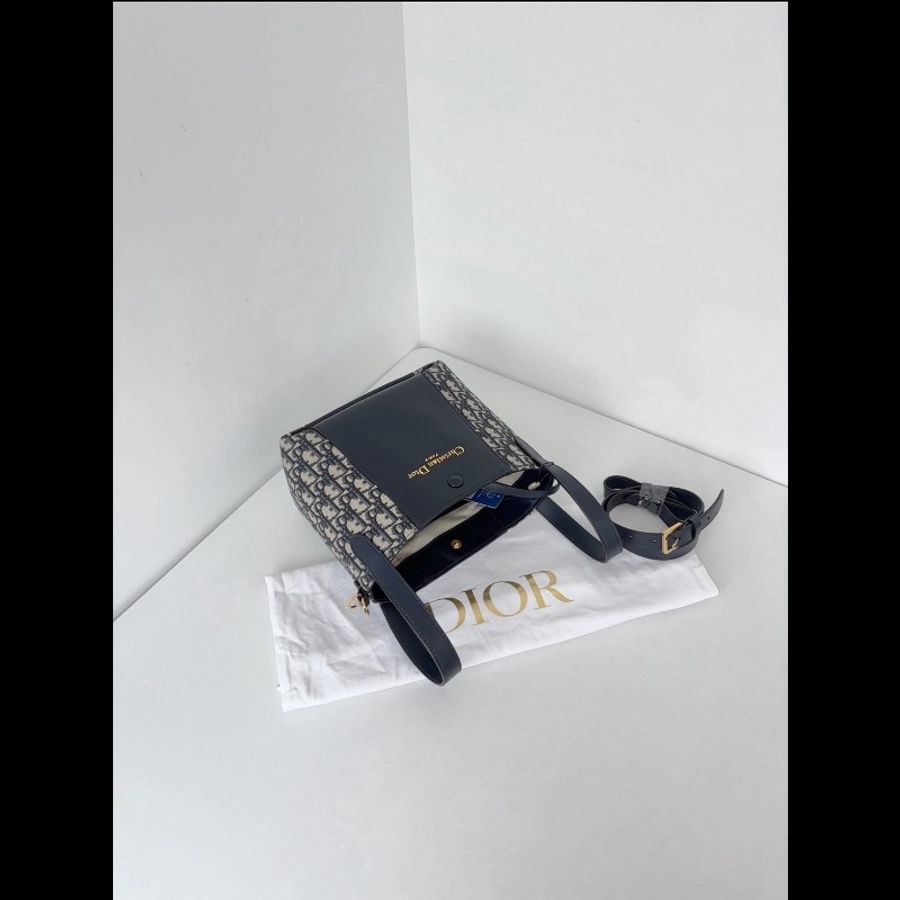 Dior迪奧 新款signature老花菜籃子水桶包 99新✨️-9