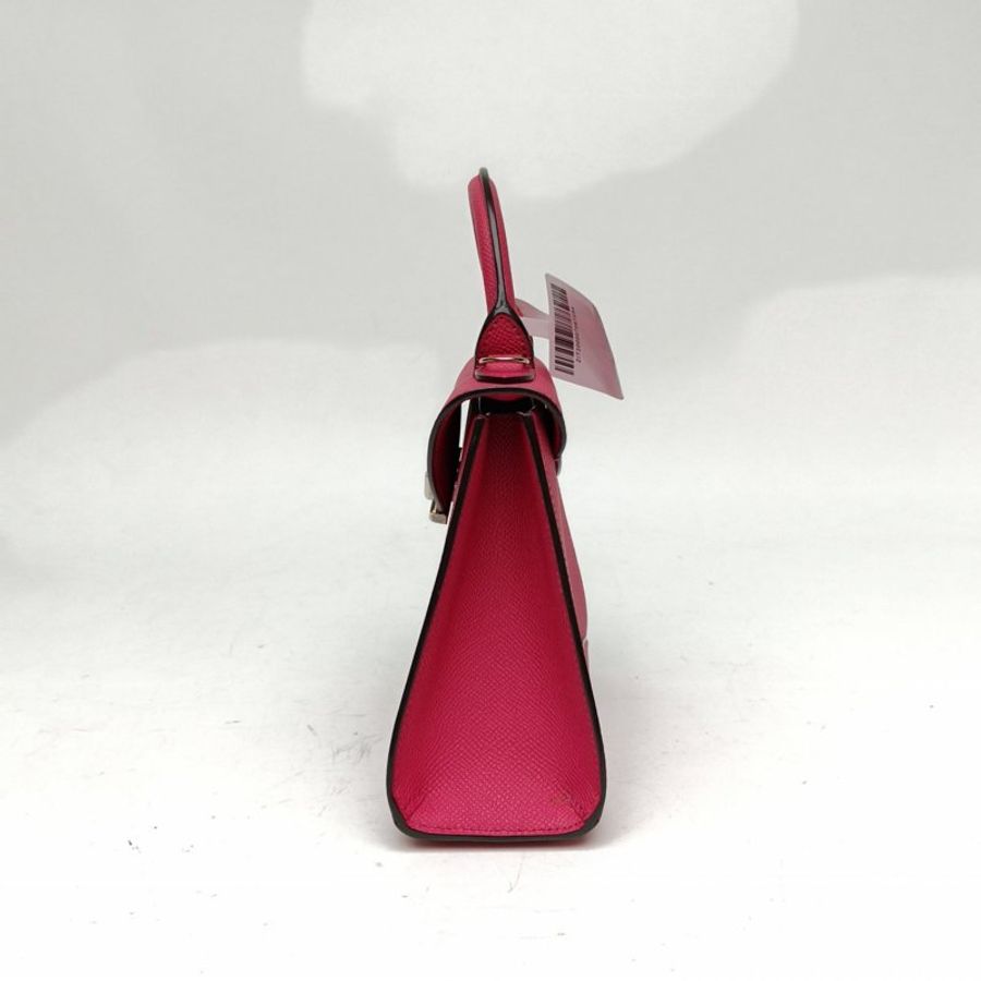 MOYNAT Gabrielle小號21紫紅色牛皮革銀扣肩背包-1