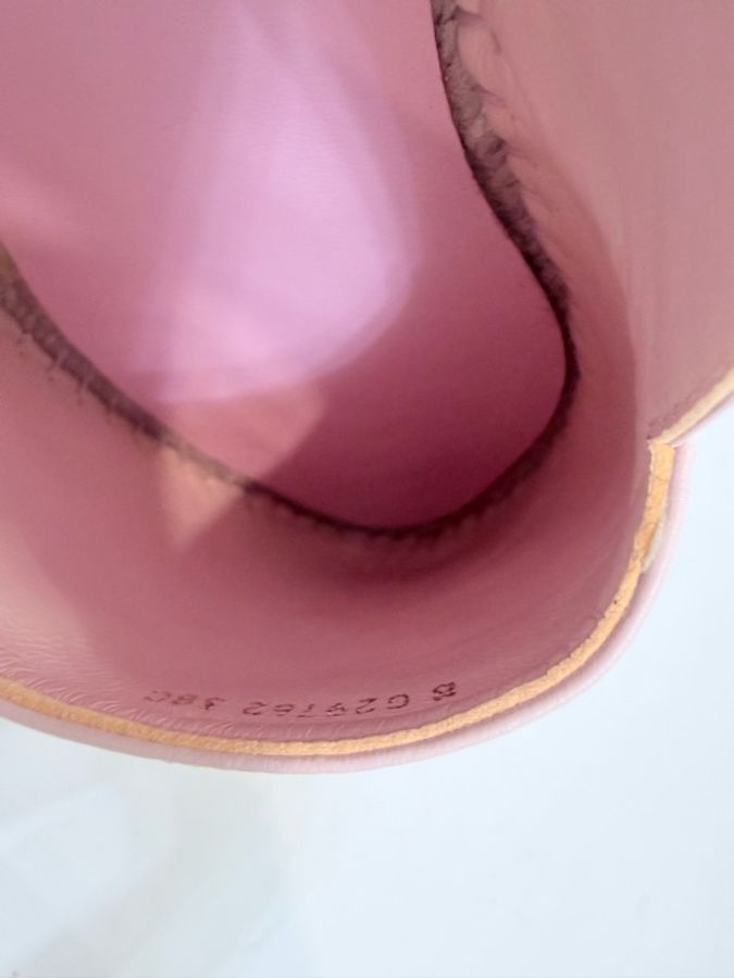 Chanel 粉紅羊皮雙C漁夫平底鞋38號-10