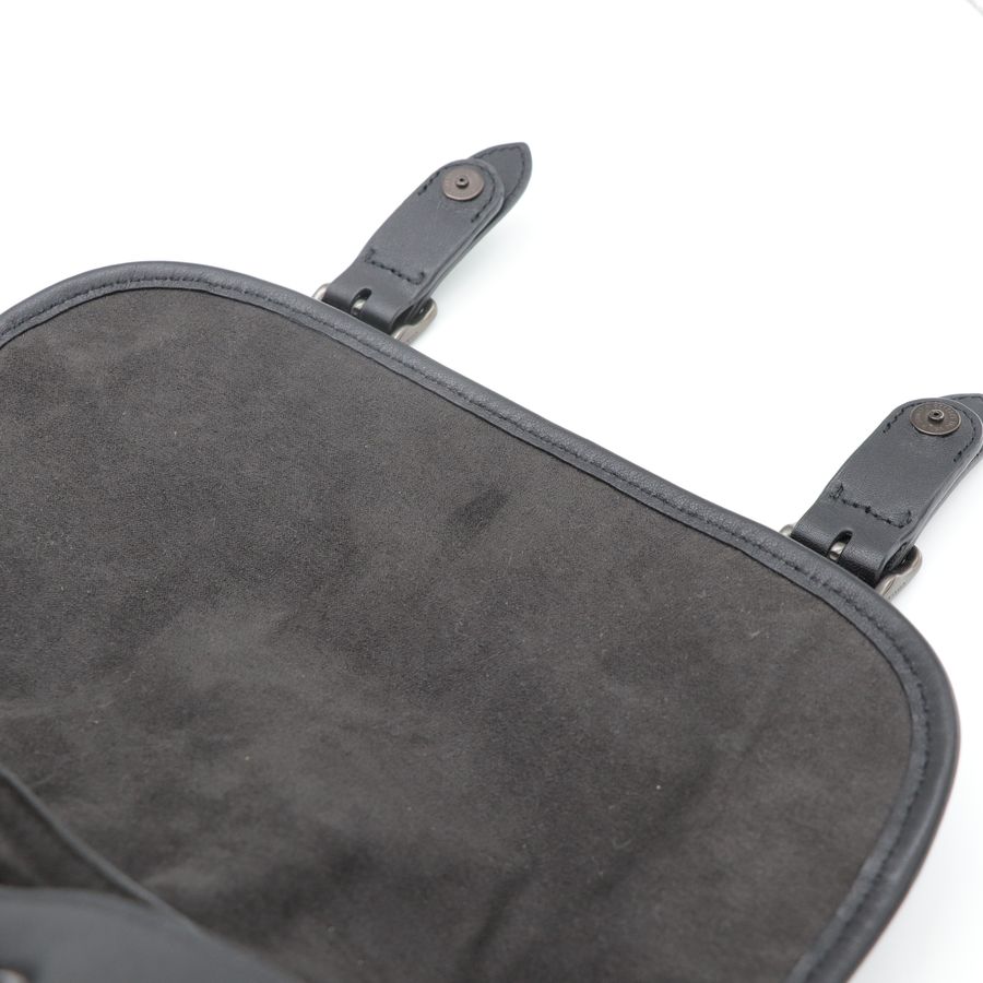 Coach 蔻馳 男士經典 黑色皮革 翻蓋 Hitch 後背包 透氣網布-11