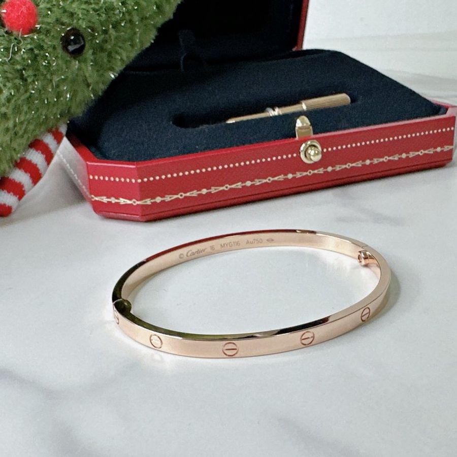 Cartier LOVE 18K玫瑰金手環-1