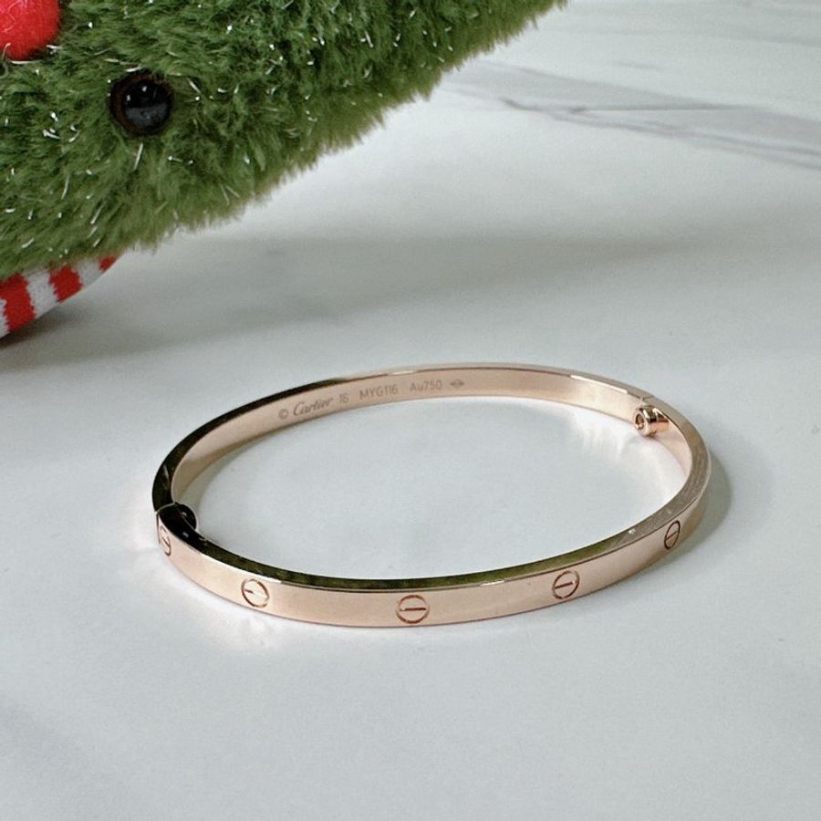 Cartier LOVE 18K玫瑰金手環-2