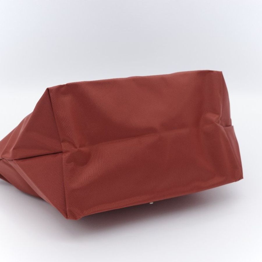 (未使用♥️)Longchamp 瓏驤 Le Pliage Green S磚紅色 再生帆布 托特包-5