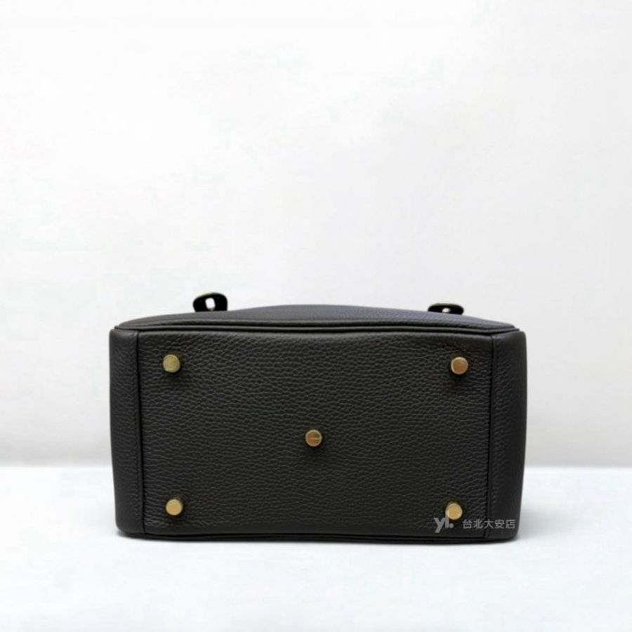 A13472-HERMES 黑色 TC皮 金釦 LINDY 26-4