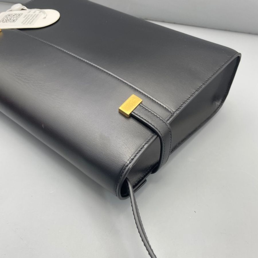 YSL曼哈頓中號黑色光面皮-5