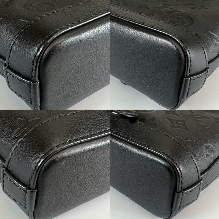 LV M82248 黑壓紋Noe Sling 抽繩水桶包-13