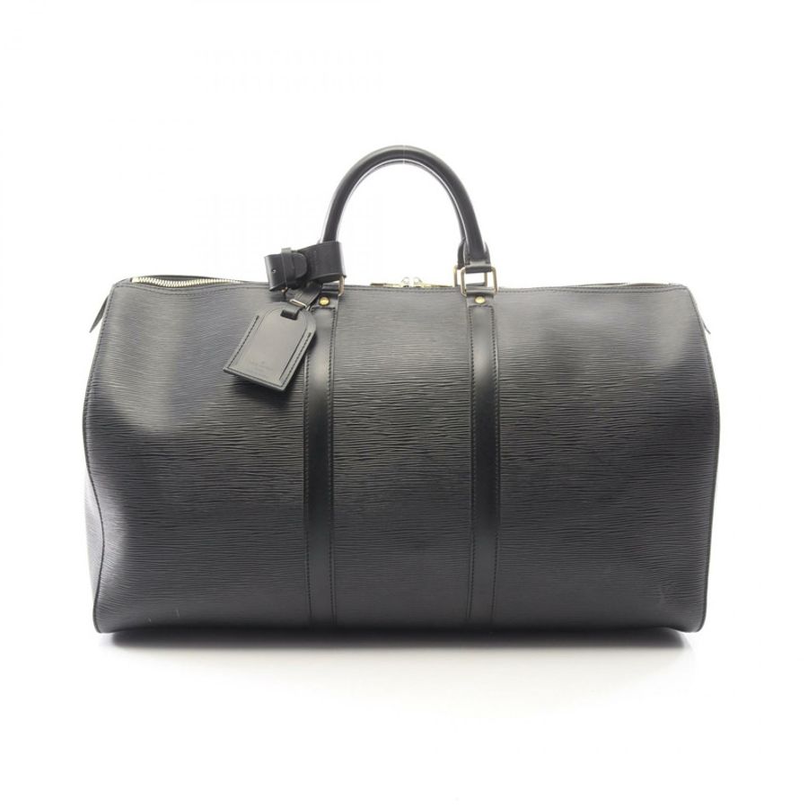 路易威登 Keepall 50 旅行手提包 M42962 Epi 皮革 黑色 二手 男女通用-0