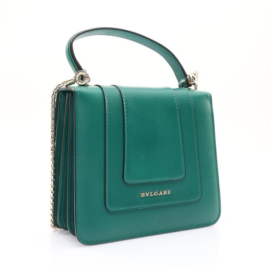 BVLGARI 寶格麗 Serpenti Forever 兩用包 綠色 牛皮 39778-1