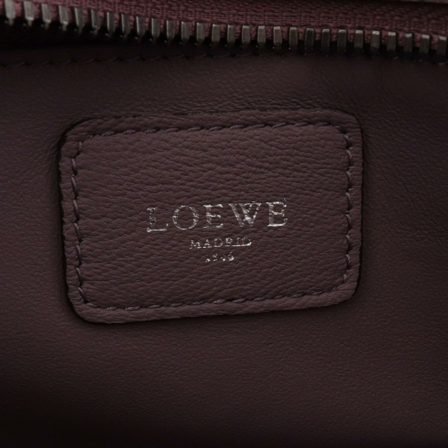 LOEWE Amazona 36 手提包 皮革 紫色 粉紅色 二手 女士-3