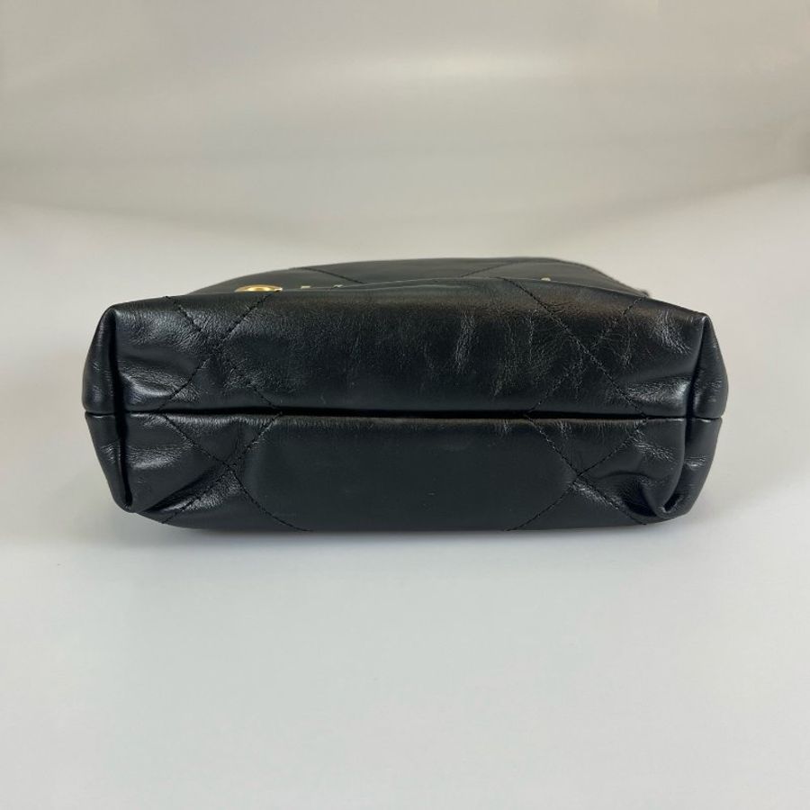 CHANEL AS2980 MINI22包 黑金-6