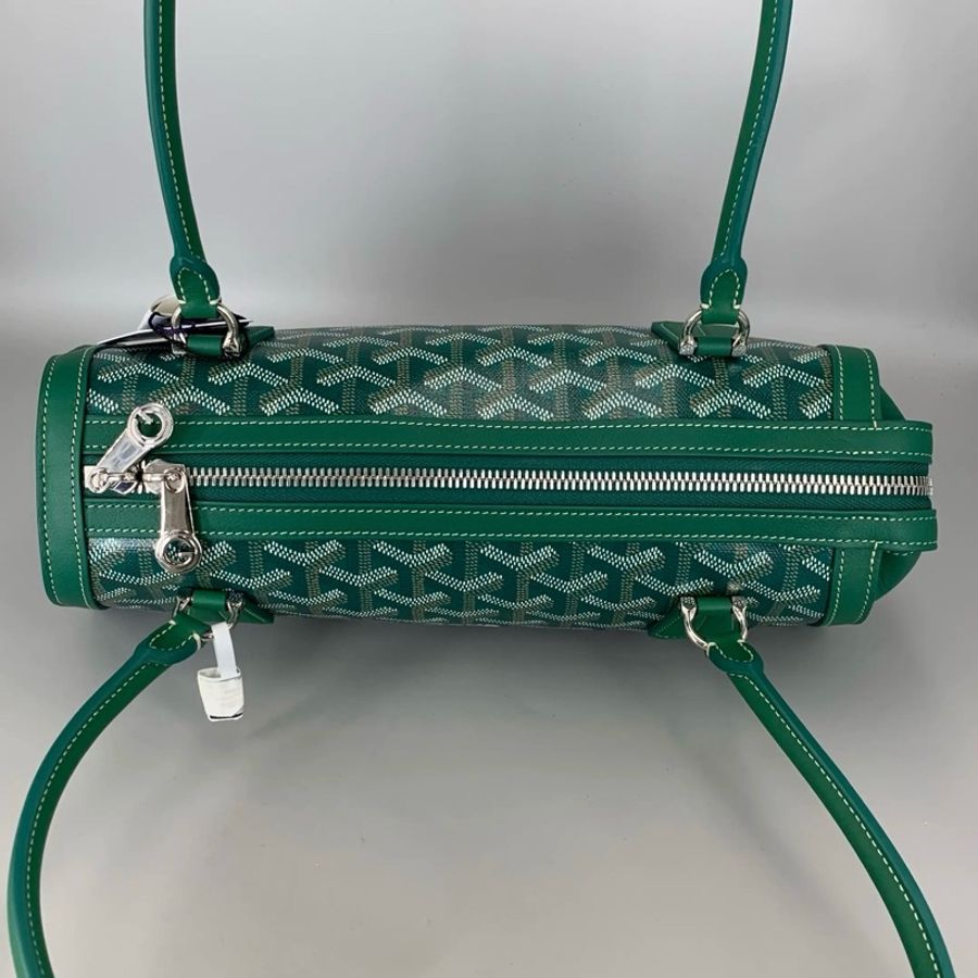 高雅德/Goyard Bonbonniere法棍包 綠色老花 單肩包腋下包-7