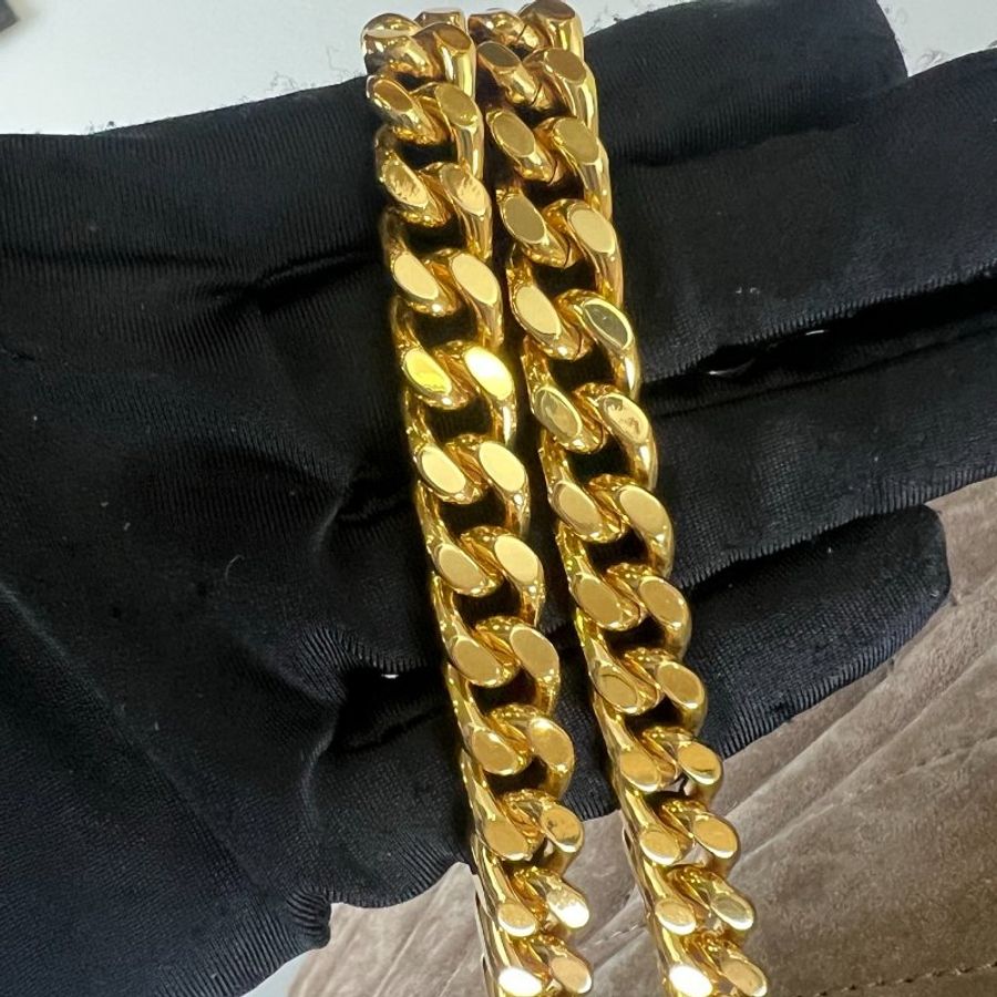 YSL 574946 棕麂皮金鍊LOU LOU 肩背包-14