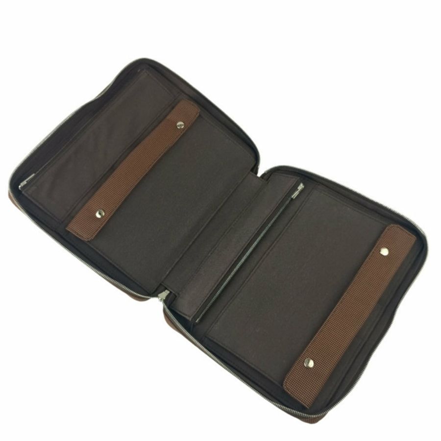 愛馬仕 Herline Multi-Case 手拿包,101196M,棕色帆布,男女通用,圓形-6