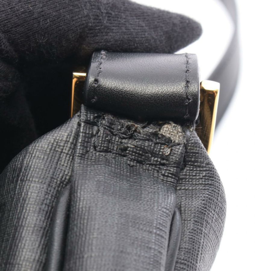 FENDI Zucchino 單肩斜背包 8BT206 帆布皮革 灰色 黑色 二手-6