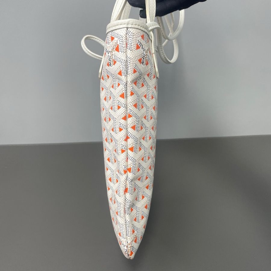 高雅德/Goyard Poitiers限定款粉色双面双色老花满印mini托特包手機包帆布拼皮手提包单肩包斜挎包-3