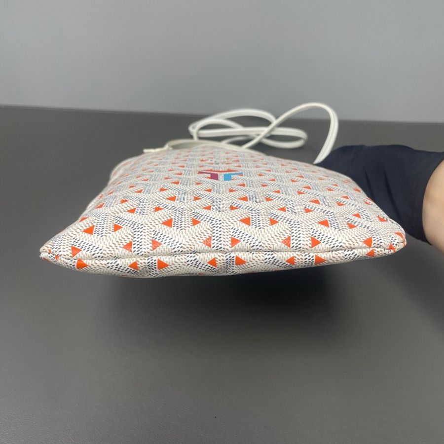 高雅德/Goyard Poitiers限定款粉色双面双色老花满印mini托特包手機包帆布拼皮手提包单肩包斜挎包-7
