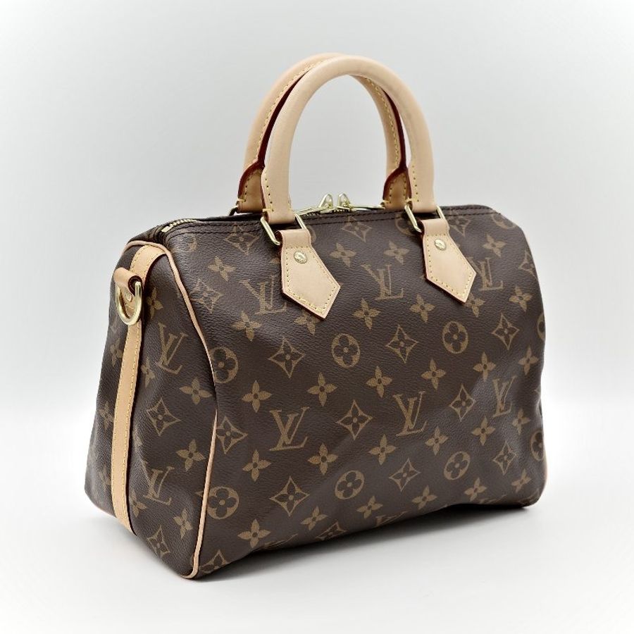 Louis Vuitton 路易威登 Speedy 25 肩帶款 經典花紋 手提包 斜挎包-4