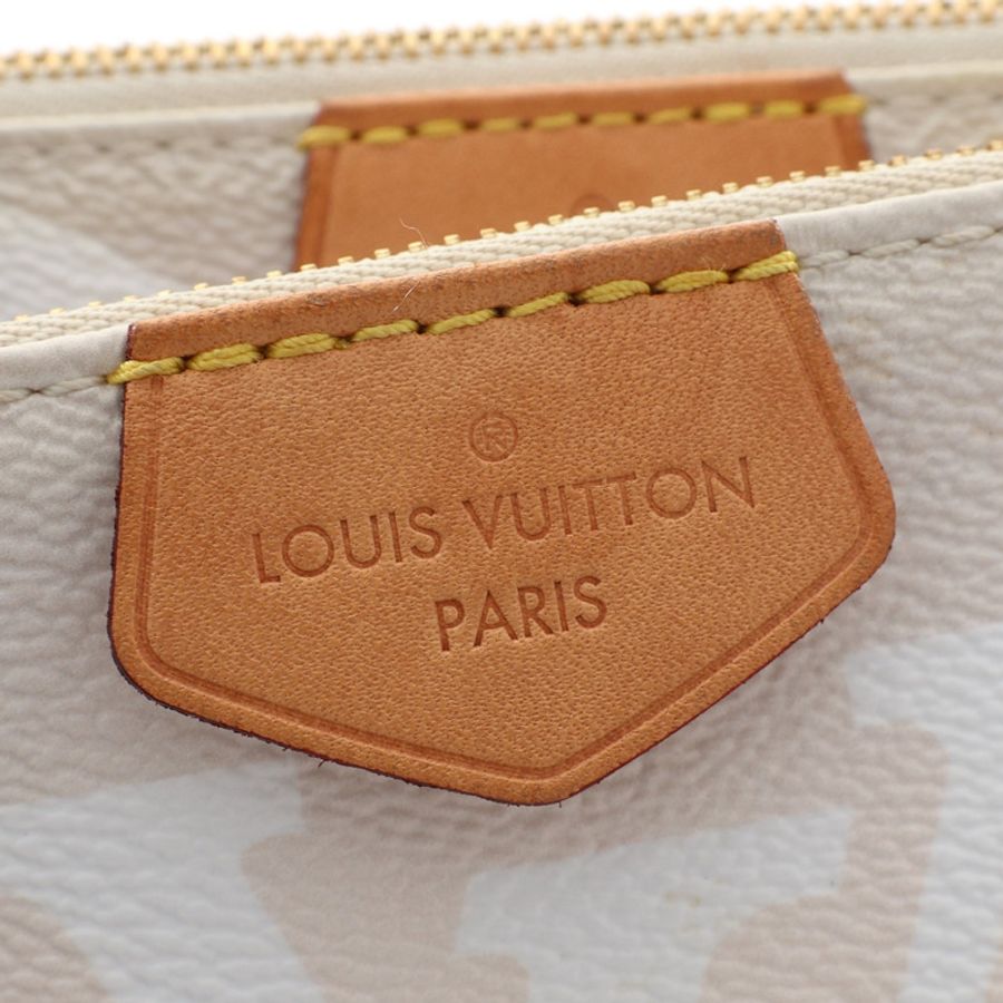 LOUIS VUITTON LV 路易威登 MULTI POCHETTE Accessoires 肩背包 漸層 橘/白色 PVC塗層帆布 M57634 M57634-5