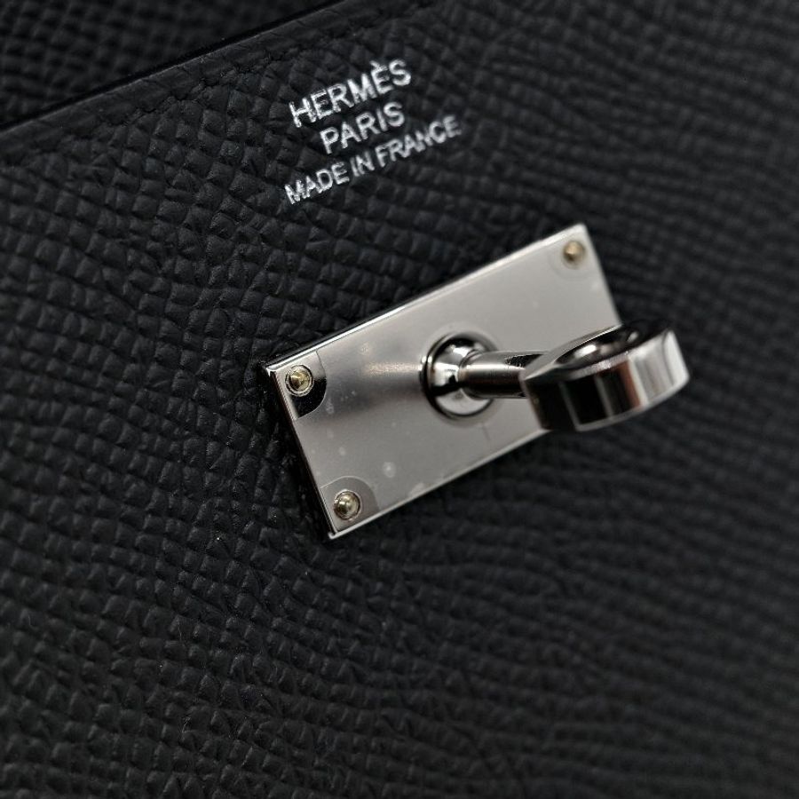Hermès 愛馬仕 Kelly To Go 黑色 Epsom 牛皮 斜挎包 K刻 防塵袋 紙盒-7