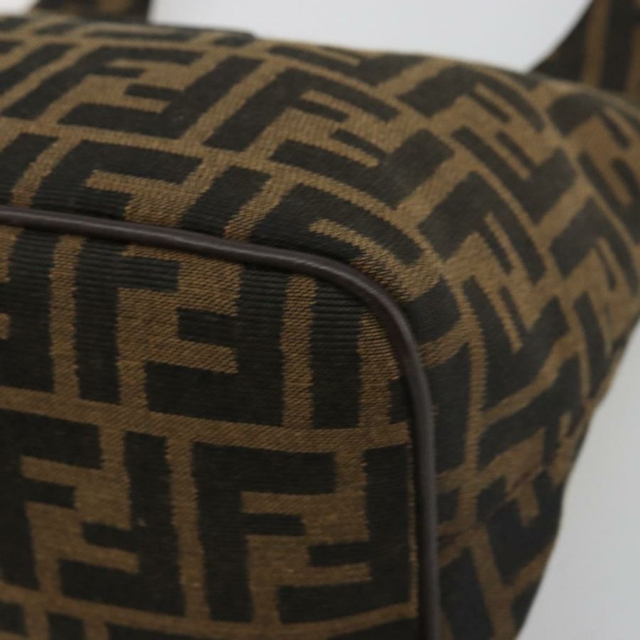 【日本直送】FENDI Zucca帆布Mamma Baguette單肩包 棕色/黑色 正品 196011V-7