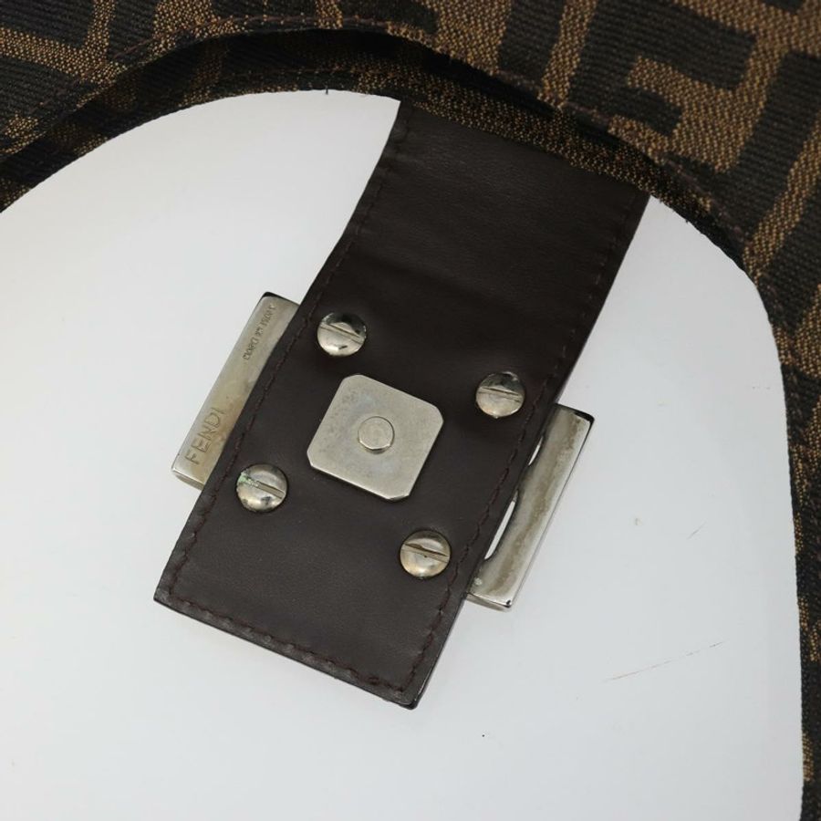 【日本直送】FENDI Zucca帆布Mamma Baguette單肩包 棕色/黑色 正品 196011V-8