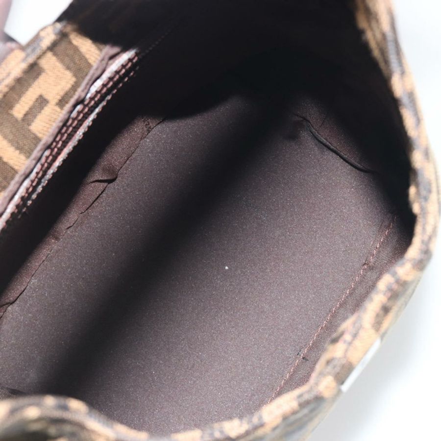 【日本直送】FENDI Zucca帆布Mamma Baguette單肩包 棕色/黑色 正品 196011V-9