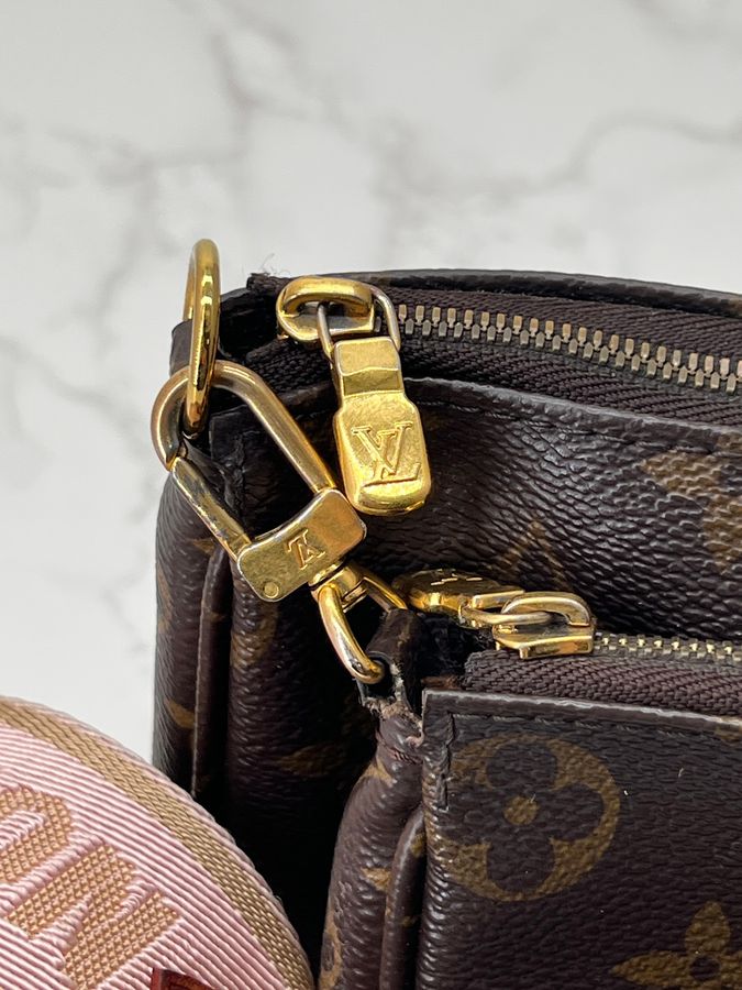 香緹國際精品 LV 老花五合一 粉肩帶 1195-2