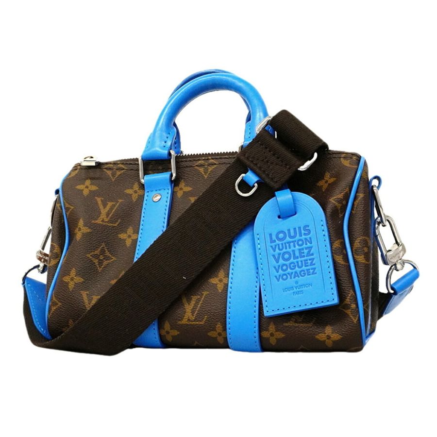 路易威登 Monogram Keepall Bandoulière 25 手提包 M12609 棕色 Gaston Blue 男士兩用包-0